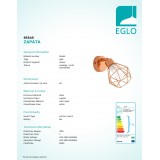 EGLO 95545 | Zapata Eglo spot svjetiljka elementi koji se mogu okretati 1x G9 360lm 3000K crveni bakar, bijelo