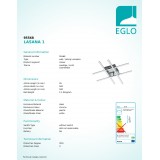 EGLO 95568 | Lasana-1 Eglo stropne svjetiljke svjetiljka 1x LED 2520lm 3000K krom, bijelo