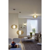 EGLO 95597 | Stellato Eglo stropne svjetiljke svjetiljka 1x E27 javor, bijelo, poniklano mat