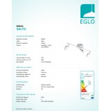 EGLO 95631 | Salto Eglo spot svjetiljka elementi koji se mogu okretati 3x LED 1920lm 3000K krom, saten, bijelo