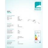 EGLO 95632 | Salto Eglo spot svjetiljka elementi koji se mogu okretati 4x LED 2560lm 3000K krom, saten, bijelo