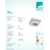 EGLO 95655 | Fradelo Eglo zidna, stropne svjetiljke svjetiljka četvrtast 1x LED 400lm 3000K krom, prozirna, učinak kristala
