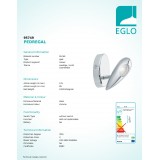 EGLO 95749 | Pedregal Eglo spot svjetiljka elementi koji se mogu okretati 1x LED 340lm 3000K krom