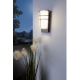 EGLO 96017 | Breganzo Eglo zidna svjetiljka sa senzorom 2x LED 360lm 3000K IP44 srebrno, bijelo