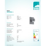 EGLO 96019 | Sesimba Eglo zidna svjetiljka sa senzorom 2x LED 560lm 3000K IP44 srebrno, prozirno