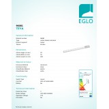 EGLO 96081 | Teya Eglo osvjetljenje ploče svjetiljka sa senzorom 1x LED 850lm 4000K srebrno, bijelo