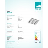 EGLO 96094 | Pertini Eglo stropne svjetiljke svjetiljka 3x LED 1500lm 3000K krom, prozirna