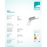 EGLO 96178 | Cardillio-1 Eglo spot svjetiljka elementi koji se mogu okretati 1x LED 400lm + 1x LED 240lm 3000K krom, saten, bijelo