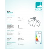 EGLO 96306 | Selvina Eglo stropne svjetiljke svjetiljka 1x LED 1600lm + 1x LED 2300lm 3000K krom, bijelo