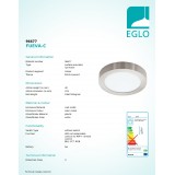 EGLO 96677 | EGLO-Connect-Fueva Eglo zidna, stropne svjetiljke smart rasvjeta okrugli jačina svjetlosti se može podešavati, sa podešavanjem temperature boje, promjenjive boje, može se upravljati daljinskim upravljačem 1x LED 2000lm 2700 <-> 6500K po