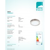 EGLO 96678 | EGLO-Connect-Fueva Eglo zidna, stropne svjetiljke smart rasvjeta okrugli jačina svjetlosti se može podešavati, sa podešavanjem temperature boje, promjenjive boje, može se upravljati daljinskim upravljačem 1x LED 2700lm 2700 <-> 6500K po