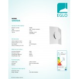EGLO 96886 | Sakeda-1 Eglo zidna, stropne svjetiljke svjetiljka 1x LED 410lm 3000K bijelo, saten