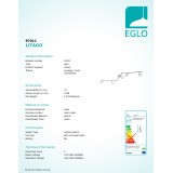 EGLO 97011 | Litago Eglo spot svjetiljka elementi koji se mogu okretati 6x LED 2100lm 3000K poniklano mat, bijelo