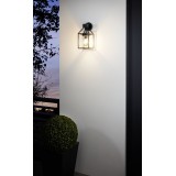 EGLO 97296 | Trecate Eglo zidna svjetiljka 1x E27 IP44 crno, prozirna