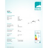 EGLO 97374 | Trillo Eglo spot svjetiljka elementi koji se mogu okretati 4x GU10 1600lm 3000K bijelo, crno