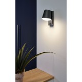 EGLO 97451 | Caldiero Eglo zidna svjetiljka sa senzorom 1x E27 IP44 antracit, bijelo