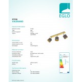 EGLO 97538 | Valbiano Eglo spot svjetiljka elementi koji se mogu okretati 3x E14 mesing, poniklano mat, kapuchino