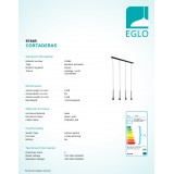 EGLO 97605 | Cortaderas Eglo visilice svjetiljka 4x GU10 1600lm 3000K crno, zlatno