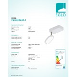 EGLO 97691 | EGLO-Connect-Palombare Eglo spot smart rasvjeta jačina svjetlosti se može podešavati, sa podešavanjem temperature boje, promjenjive boje, elementi koji se mogu okretati, može se upravljati daljinskim upravljačem 1x LED 600lm 2700 <-> 65