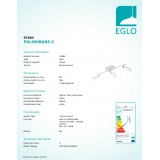 EGLO 97693 | EGLO-Connect-Palombare Eglo spot smart rasvjeta jačina svjetlosti se može podešavati, sa podešavanjem temperature boje, promjenjive boje, elementi koji se mogu okretati, može se upravljati daljinskim upravljačem 3x LED 1800lm 2700 <-> 6