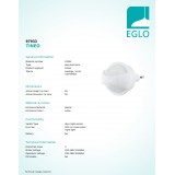 EGLO 97933 | Tineo Eglo orientciona rasvjeta svjetiljka svjetlosni senzor - sumračni prekidač utična svjetiljka 1x LED 3lm 3000K bijelo