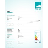 EGLO 98193 | Siderno Eglo ovetljenje ogledala svjetiljka 1x LED 2600lm 4000K IP44 krom, saten