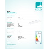 EGLO 98205 | EGLO-Access-Salobrena Eglo stropne svjetiljke Access svjetiljka pravotkutnik daljinski upravljač jačina svjetlosti se može podešavati, sa podešavanjem temperature boje, timer, noćno svjetlo 1x LED 3900lm 2700 <-> 6500K bijelo