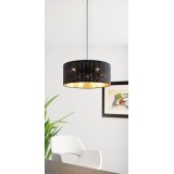 EGLO 98313 | Varillas Eglo visilice svjetiljka okrugli 3x E27 crno, zlatno