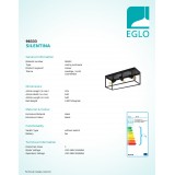 EGLO 98333 | Silentina Eglo stropne svjetiljke svjetiljka 3x E27 crno