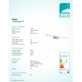 EGLO 98452 | EGLO-Connect-Tabiano Eglo ovetljenje ogledala smart rasvjeta daljinski upravljač jačina svjetlosti se može podešavati, sa podešavanjem temperature boje, promjenjive boje 1x LED 2800lm 2700 <-> 6500K IP44 krom, bijelo