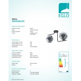 EGLO 98514 | Marojales Eglo stropne svjetiljke svjetiljka 2x E27 crno nikel, dim