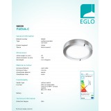 EGLO 98559 | EGLO-Connect-Fueva Eglo zidna, stropne svjetiljke smart rasvjeta okrugli jačina svjetlosti se može podešavati, sa podešavanjem temperature boje, promjenjive boje, može se upravljati daljinskim upravljačem 1x LED 2800lm 2700 <-> 6500K IP