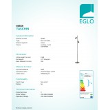 EGLO 98569 | Taschin Eglo podna svjetiljka 150cm sa nožnim prekidačem elementi koji se mogu okretati 2x GU10 480lm 3000K antični nikal, krem