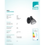 EGLO 98621 | Carovigno Eglo spot svjetiljka elementi koji se mogu okretati 1x E14 crno