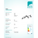 EGLO 98623 | Carovigno Eglo spot svjetiljka elementi koji se mogu okretati 4x E14 crno