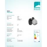 EGLO 98624 | Pollica Eglo spot svjetiljka elementi koji se mogu okretati 1x E14 crno, dim