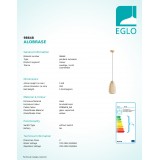 EGLO 98648 | Alobrase Eglo visilice svjetiljka 1x E27 brušeno zlato, jantar