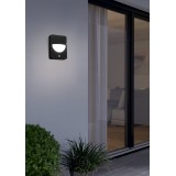 EGLO 98705 | Salvanesco Eglo zidna svjetiljka sa senzorom 1x LED IP44 crno, bijelo
