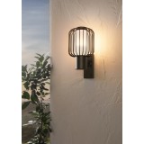 EGLO 98721 | Ravello Eglo zidna svjetiljka 1x E27 IP44 crno, bijelo