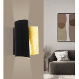 EGLO 98759 | Elizondo_FaLicetto Eglo zidna svjetiljka 1x E27 crno, zlatno