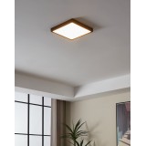 EGLO 98854 | EGLO-Connect-Z-Fueva Eglo zidna, stropne svjetiljke smart rasvjeta četvrtast zvučno upravljanje, jačina svjetlosti se može podešavati, sa podešavanjem temperature boje, može se upravljati daljinskim upravljačem 1x LED 2700lm 2700 <-> 65