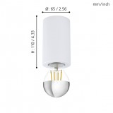 EGLO 99066 | Saluzzo Eglo stropne svjetiljke svjetiljka 1x E27 bijelo