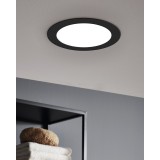 EGLO 99145 | Fueva-5 Eglo ugradbene svjetiljke LED panel okrugli Ø216mm 1x LED 1800lm 3000K crno, bijelo