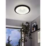 EGLO 99357 | Acolla Eglo zidna, stropne svjetiljke svjetiljka okrugli 1x LED 1500lm 3000K crno, bijelo, učinak kristala