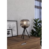 EGLO 99374 | Mantunalle Eglo stolna svjetiljka 40cm sa prekidačem na kablu 1x E27 crno, dim