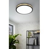 EGLO 99407 | Pescaito Eglo zidna, stropne svjetiljke svjetiljka okrugli 1x LED 2400lm 3000K crno, zlatno, bijelo