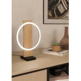 EGLO 99469 | Boyal Eglo stolna svjetiljka 42,5cm sa prekidačem na kablu 1x LED 1700lm 3000K boja hrasta, crno, bijelo