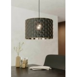 EGLO 99524 | Marasales Eglo visilice svjetiljka okrugli 1x E27 mesing, prozirna crna