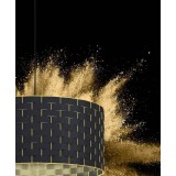 EGLO 99525 | Marasales Eglo visilice svjetiljka okrugli 1x E27 mesing, prozirna crna