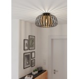 EGLO 99664 | Encinitos Eglo stropne svjetiljke svjetiljka 1x E27 crno, zlatno